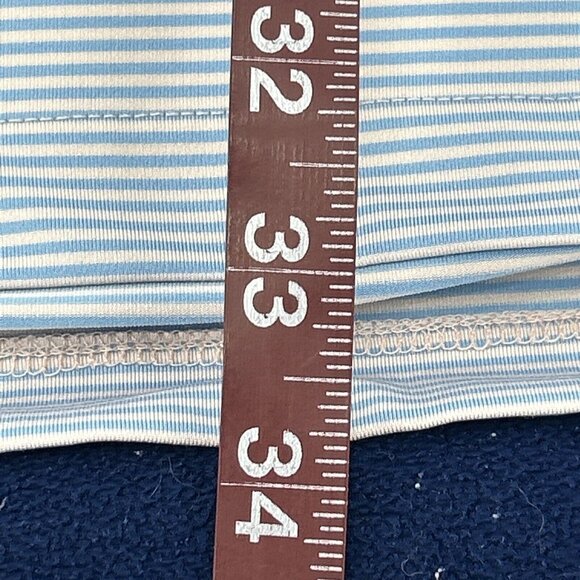 Dunning Shirt Men's XL Blue Pink Stripes Short Sleeve Polo Golf Long Cove Club - Picture 9 of 11